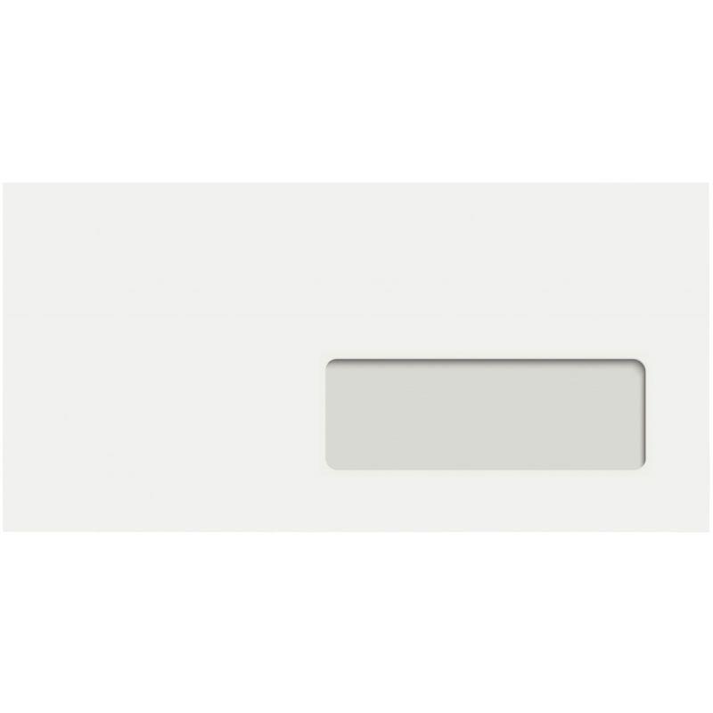 Image de  Boite de 250 enveloppes blanches 110x220mm 90g bande siliconée fenêtre 35x100mm 