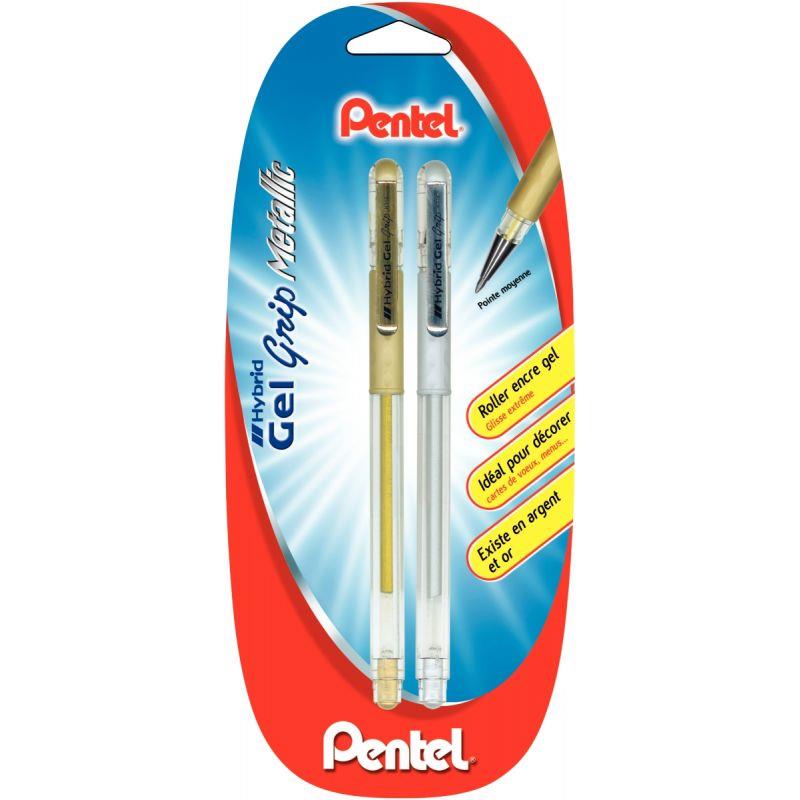 Image de  Blister de 2 rollers gel K118 or et argent 