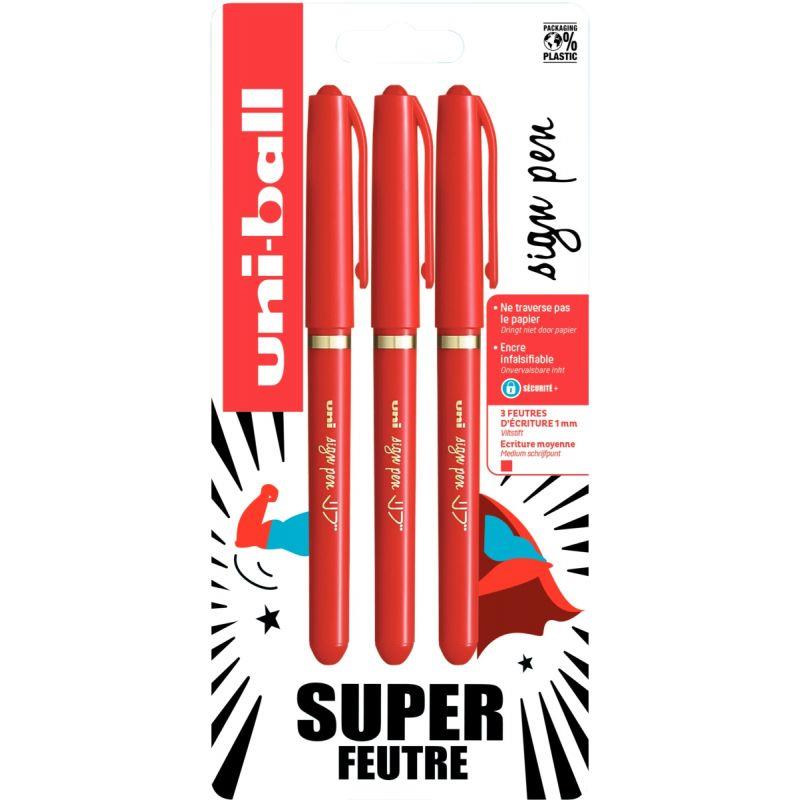 Image de  Blister de 3 rollers Sign Pen rouges 