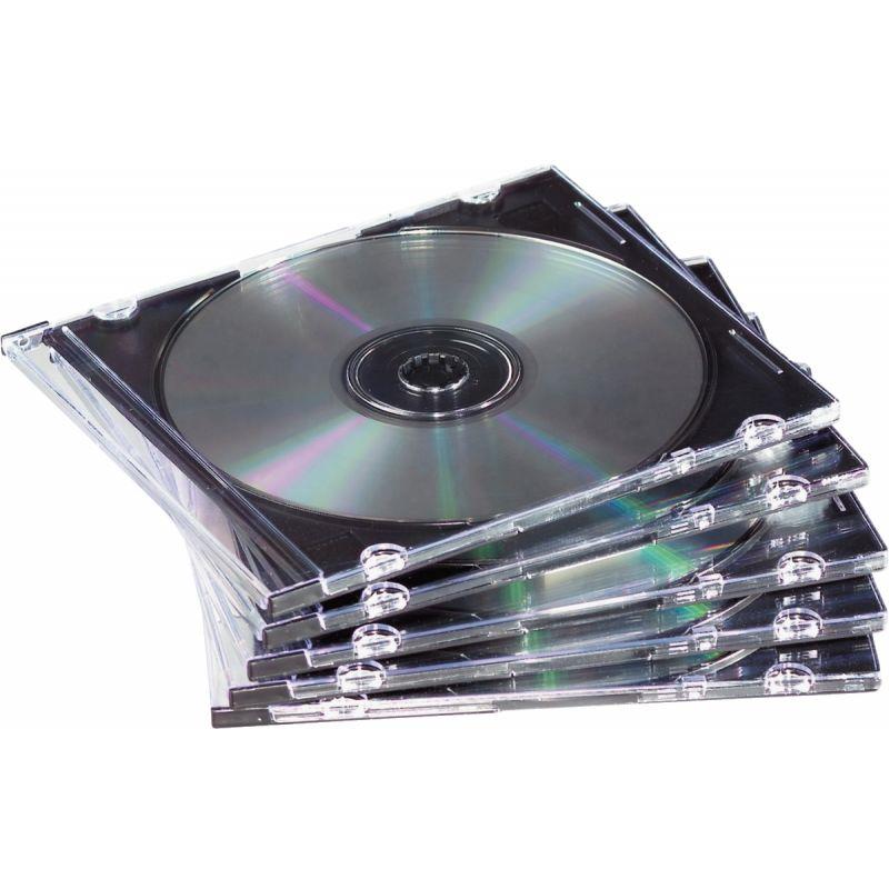Image de  Paquet de 25 boîtiers Slimline transparents pour CD 