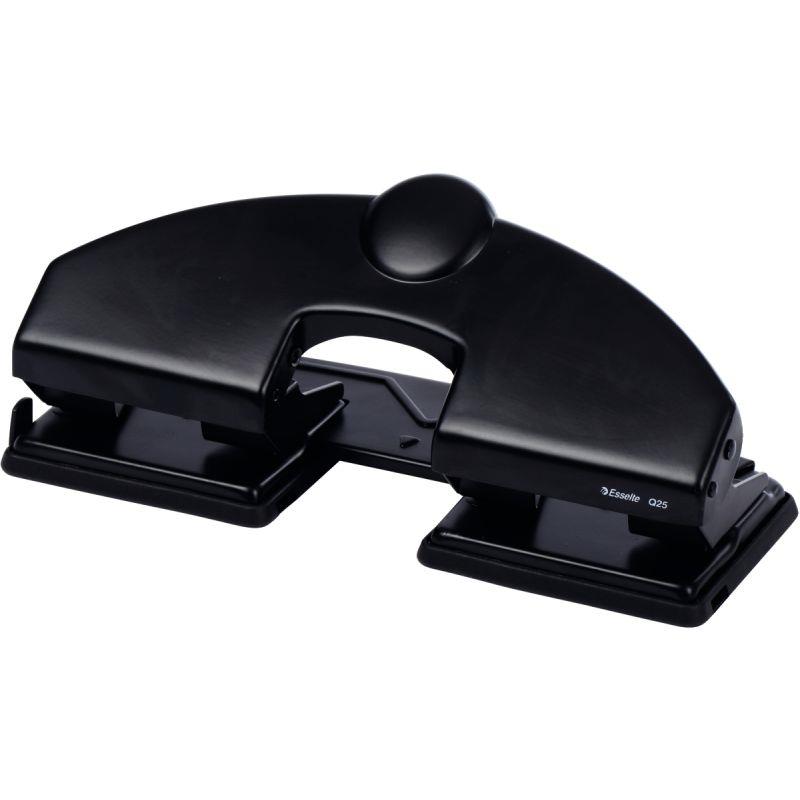Image de  Perforateur 4 trous Q25 25 feuilles noir 