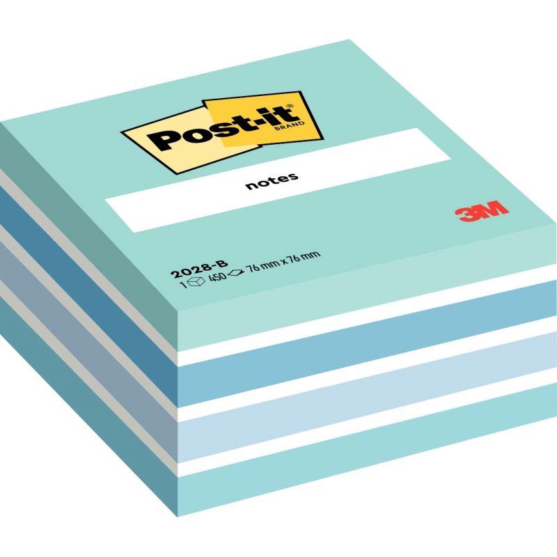 Image de  Cube de 450 post-it Aquarelle coloris Bleu 