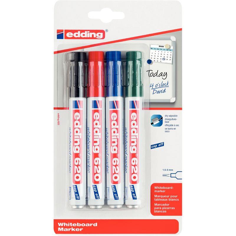 Image de  Blister de 4 marqueurs tableaux blancs 620 assortis 