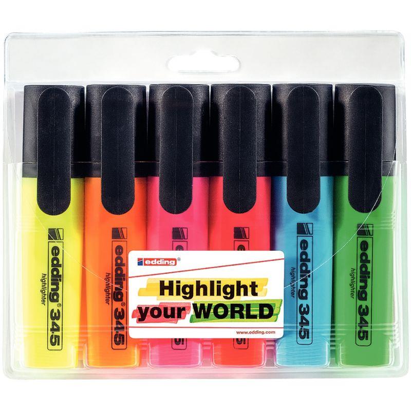 Image de  Blister de 6 surligneurs 345 assortis 
