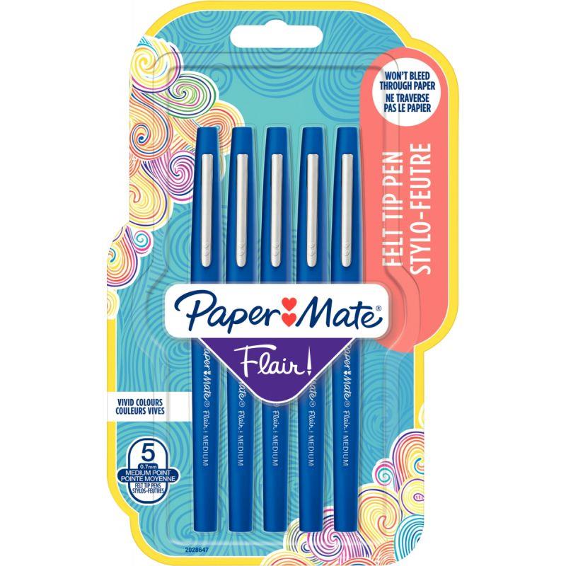 Image de  Blister de 5 feutres Flair bleus 