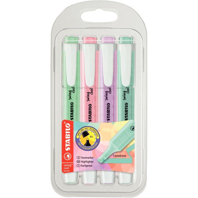 Image de  Blister de 4 surligneurs Swing Cool pastels 