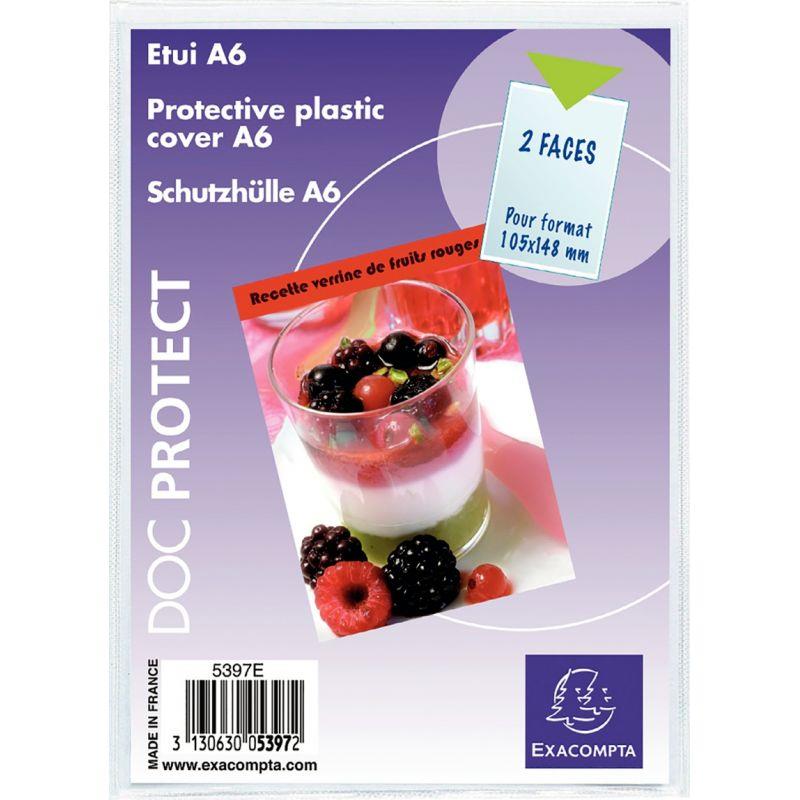 Image de  Paquet de 10 étuis simples pour format A6 en PVC 