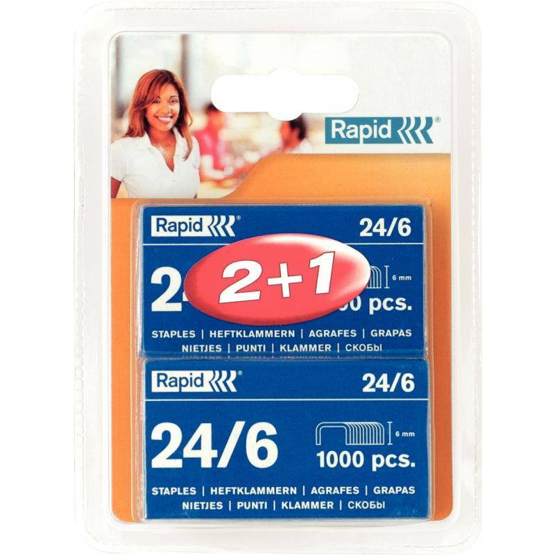 Image de  Blister de 2 000 + 1 000 agrafes 24/6 