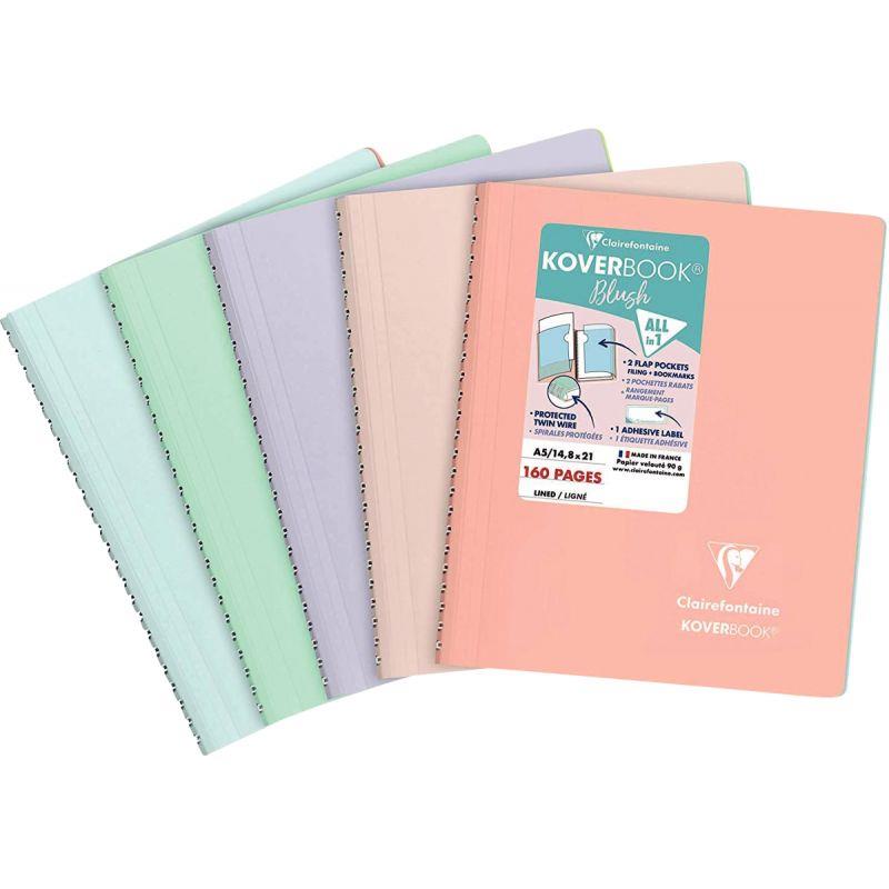 Image de  Cahier à reliure intégrale 160 pages KOVERBOOK BLUSH, format A5, ligné 