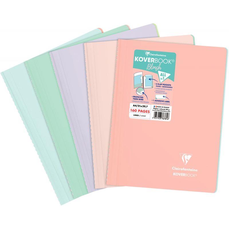 Image de  Cahier à reliure intégrale 160 pages KOVERBOOK BLUSH, format A4, ligné 