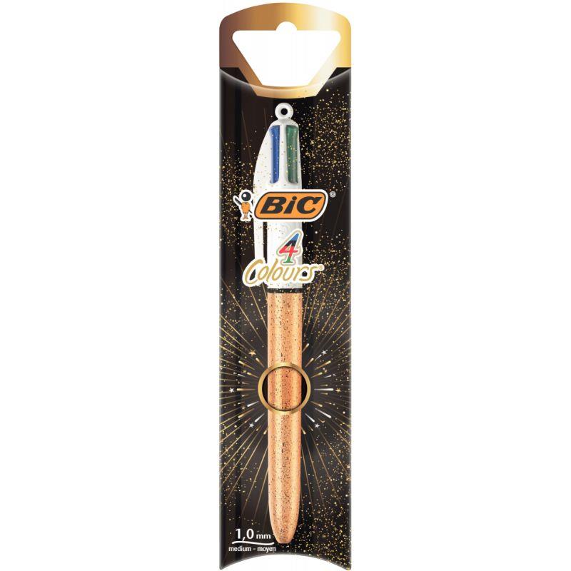 Image de  Blister de 1 stylo bille 4 Couleurs festif 