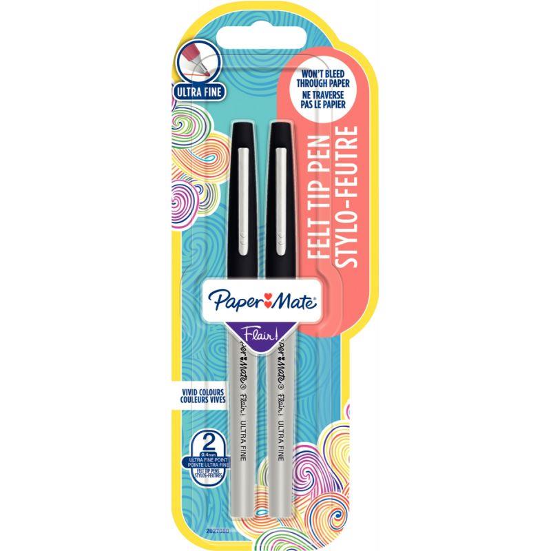 Image de  Blister de 2 feutres Flair noirs 