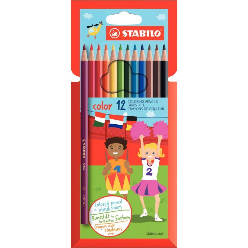 Image de  Blister de 12 crayons de couleur Color assortis 