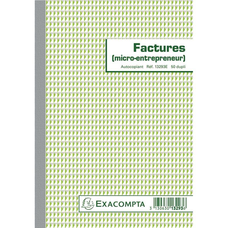 Image de  Manifold Facture micro-entrepreneur 50 duplicatas autocopiants 