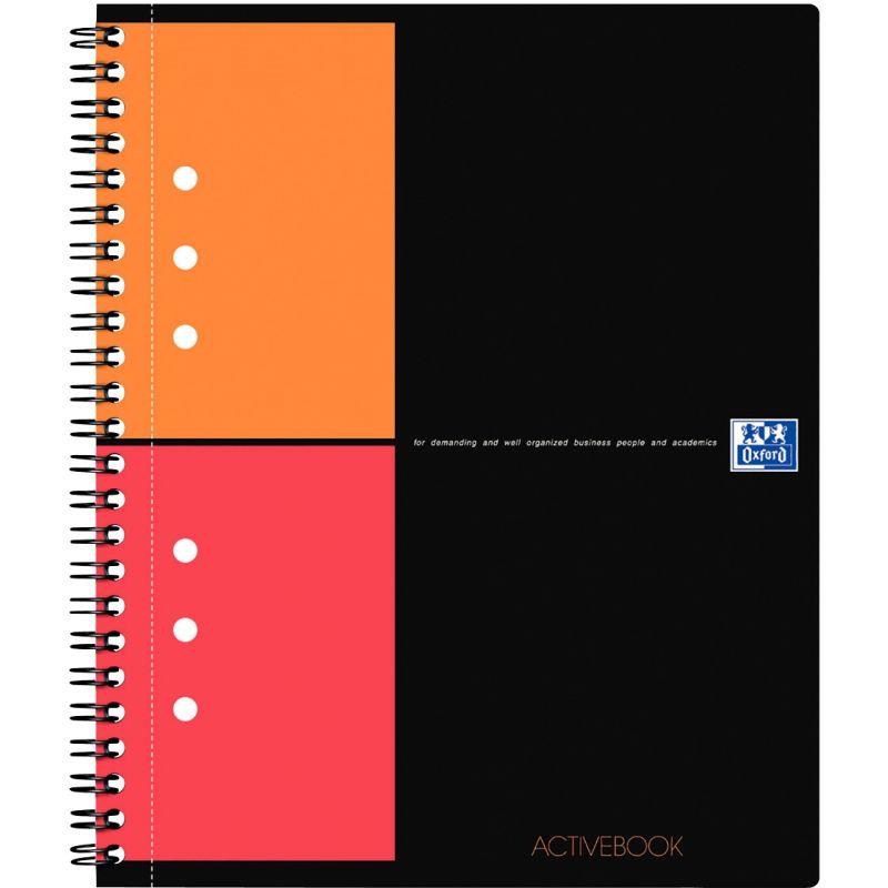 Image de  Cahier à reliure intégrale ACTIVEBOOK format A5+ quadrillé 5x5, 160 pages perforées 