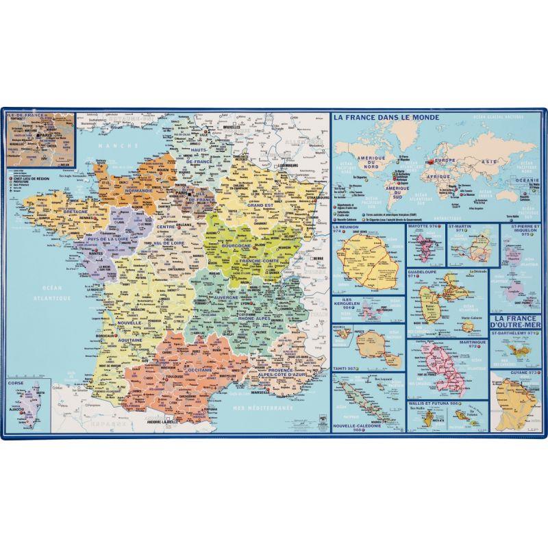 Image de  Sous-mains carte France et Dom-Tom 