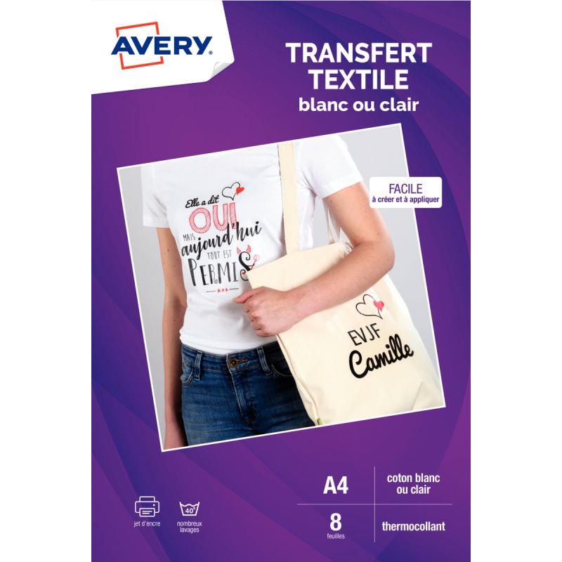 Image de  Paquet de 8 transferts 210x297mm textile 
