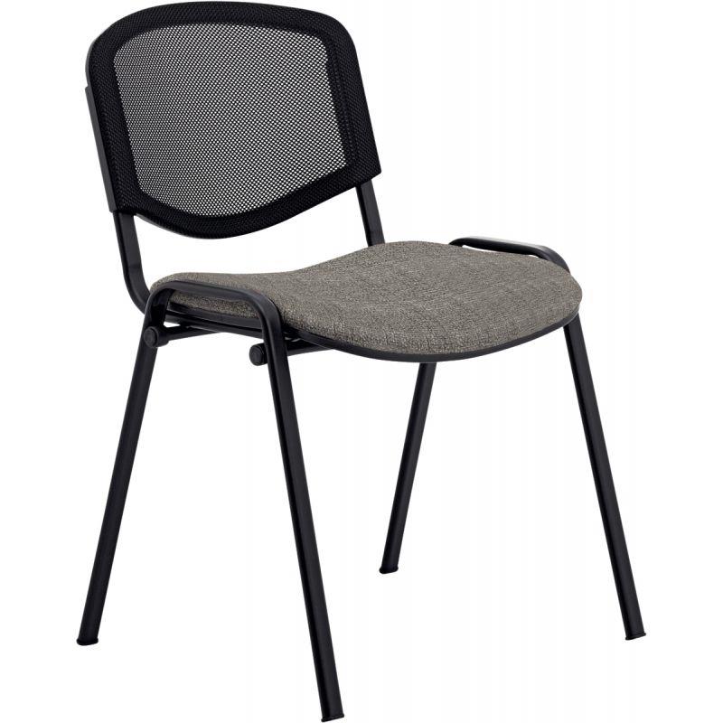 Image de  Chaise réunion dos résille noir/assise gris 
