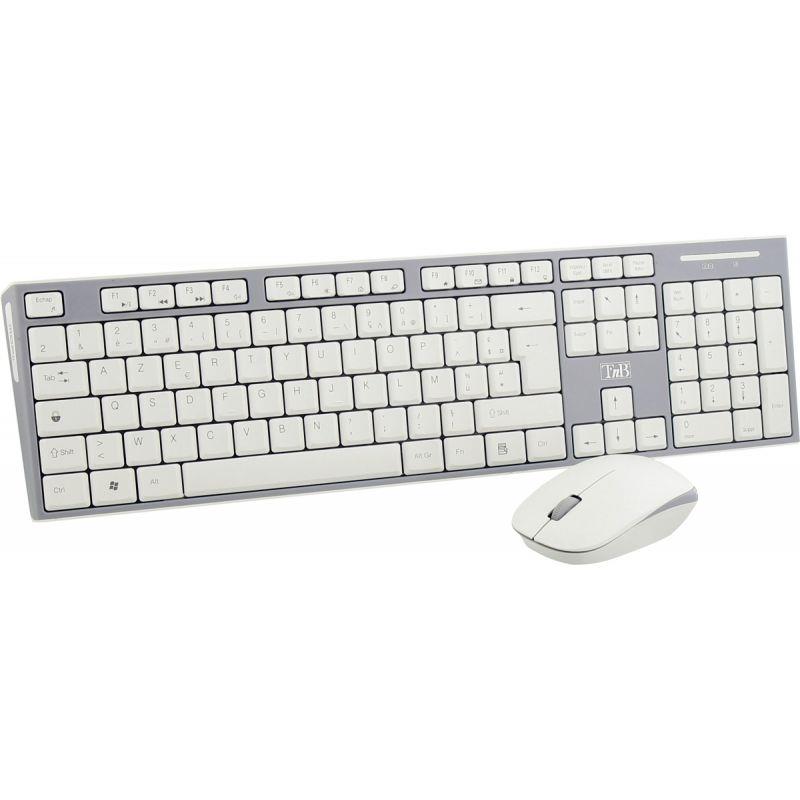 Image de  Pack clavier et souris sans fil T''NB Classy couleur gris 