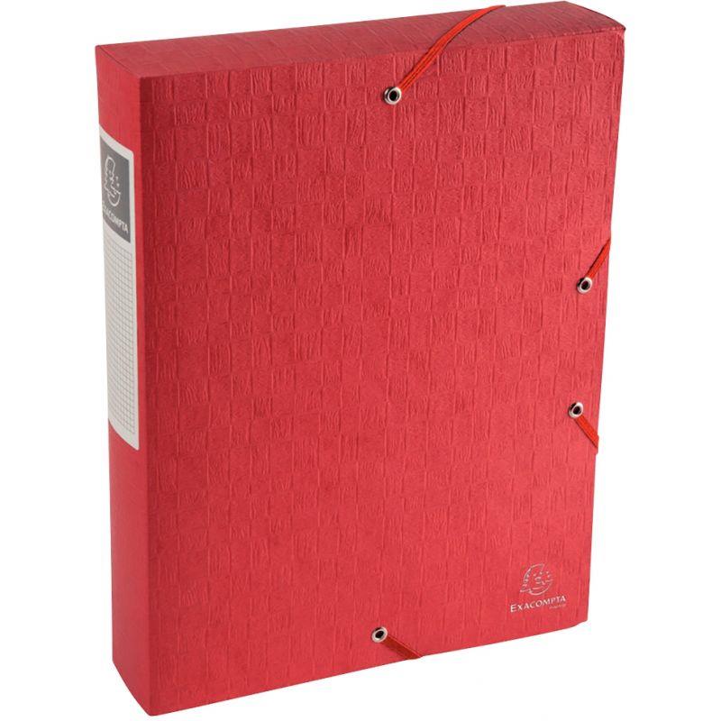 Image de  Boite de classement en carte lustrée SCOTTEN dos 6 cm, rouge 