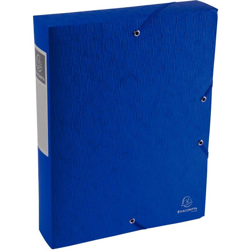 Image de  Boite de classement en carte lustrée SCOTTEN dos 6 cm, bleu 