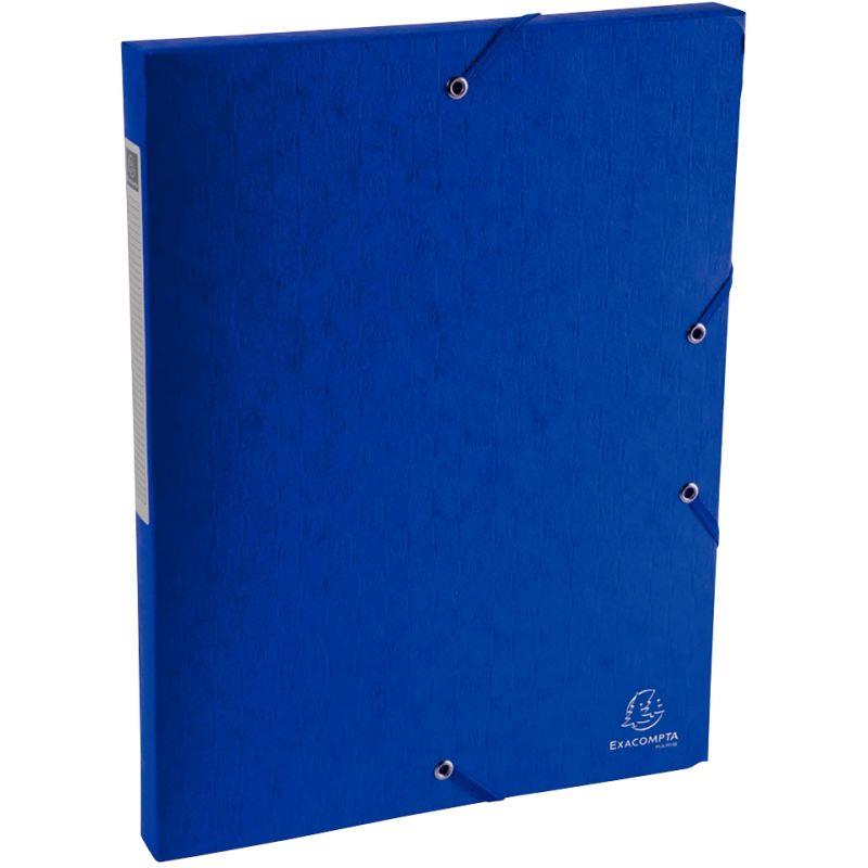 Image de  Boite de classement en carte lustrée SCOTTEN dos 2,5 cm, bleu 