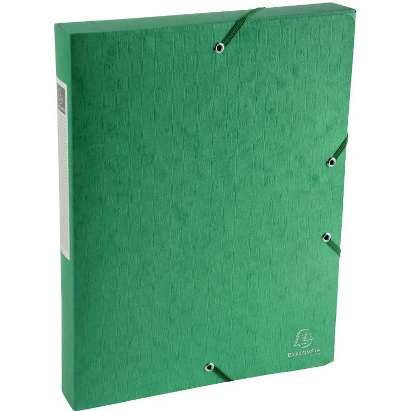 Image de  Boite de classement en carte lustrée SCOTTEN dos 4 cm, vert 