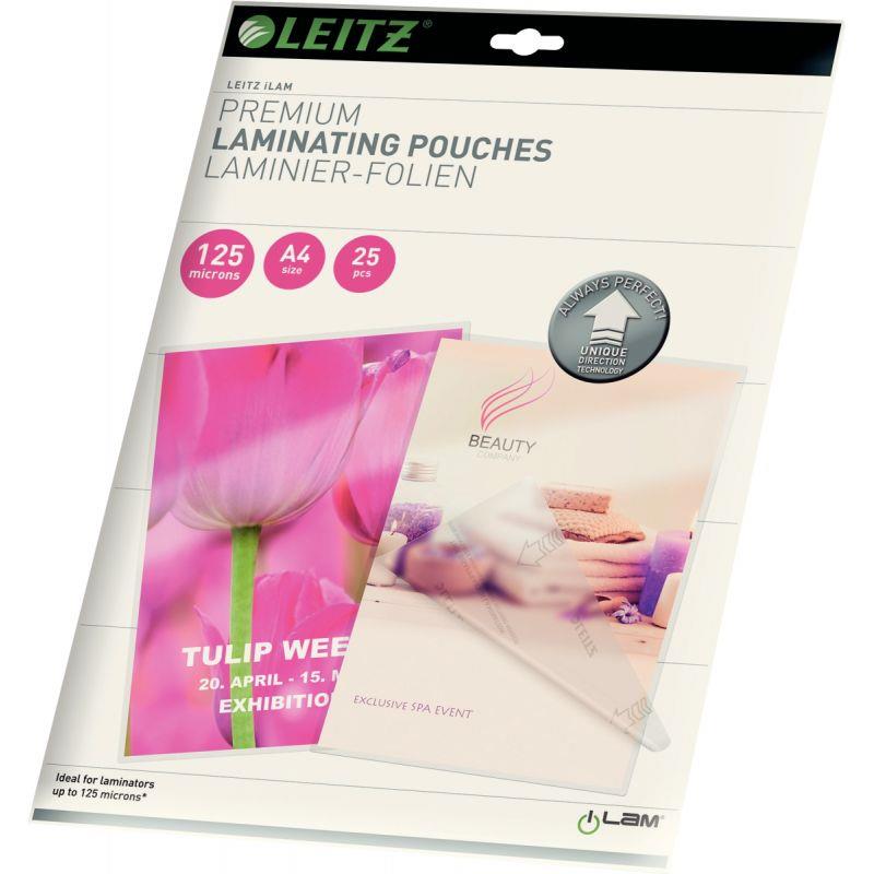 Image de  Paquet de 25 pochettes pour plastification à chaud Leitz Ilam UDT A4 125µ 