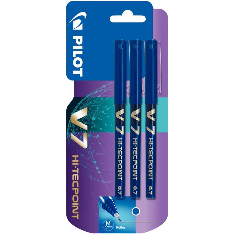 Image de  Blister de 3 Rollers V7 bleus 