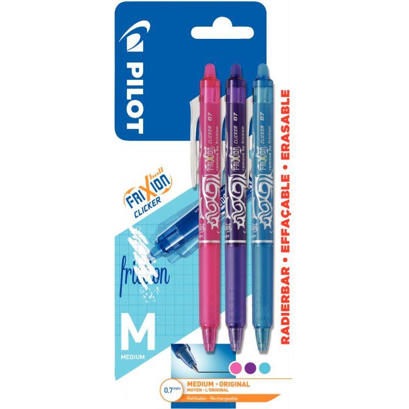 Image de  Blister de 3 stylos Frixion Clicker Fun assortis 