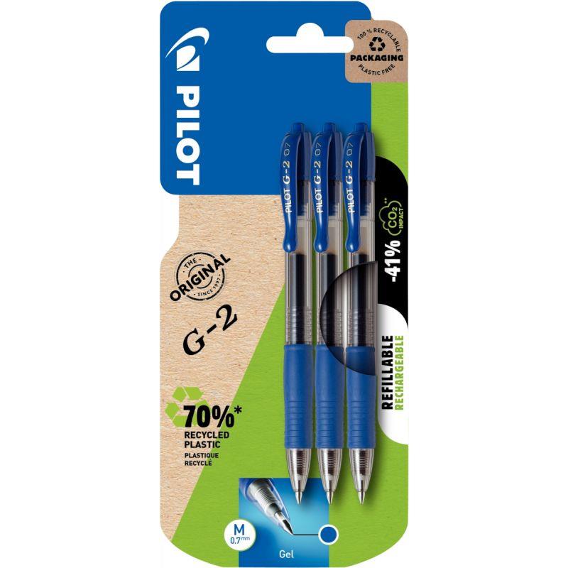 Image de  Blister de 3 stylos G2 bleus 