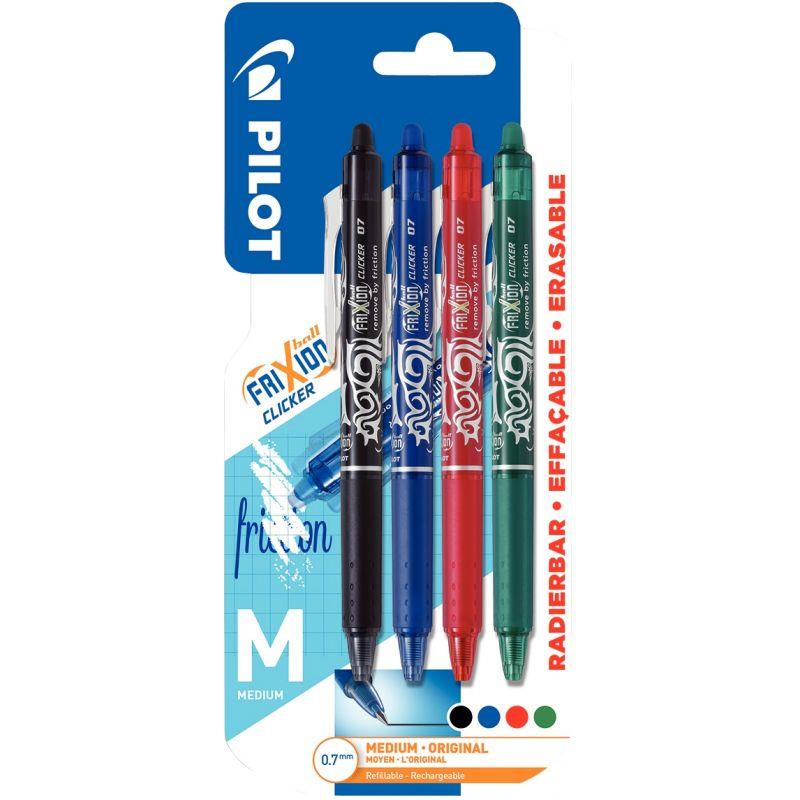 Image de  Blister de 4 rollers Frixion Clicker standard assortis 