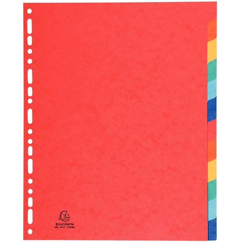 Image de  Jeu de 12 intercalaires en carte lustrée 400g, format A4+ 