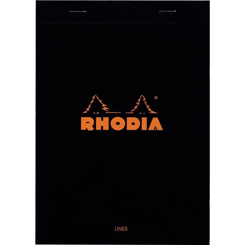 Image de  Bloc de bureau RHODIA BLACK 80 feuilles, format A5, ligné, papier blanc 80g 