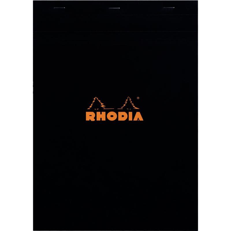 Image de  Bloc de bureau RHODIA BLACK 80 feuilles, format A4, quadrillé 5x5, papier blanc 80g 