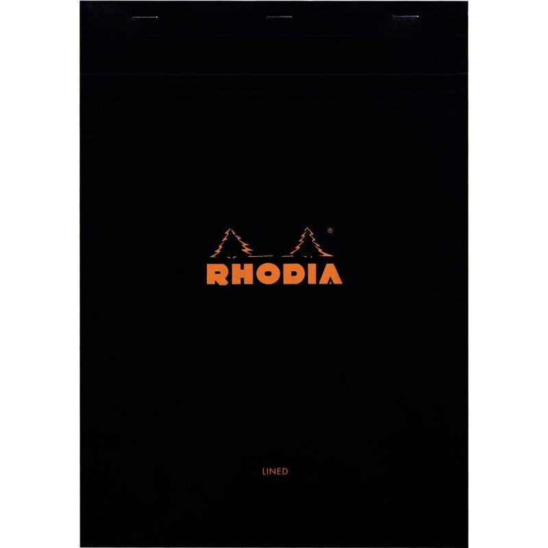 Image de  Bloc de bureau RHODIA BLACK 80 feuilles, format A4, ligné, papier blanc 80g 