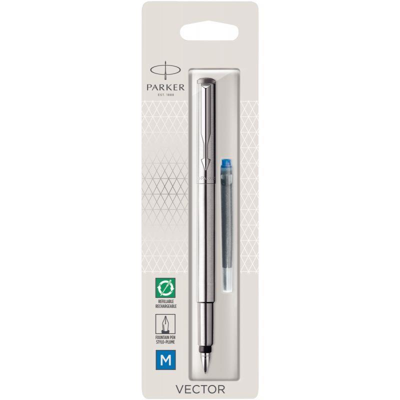 Image de  Blister de 1 stylo plume Vector avec une cartouche bleue 