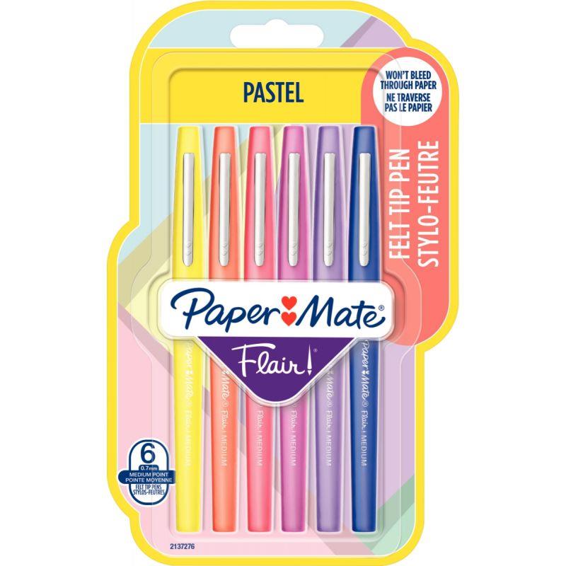 Image de  Pochette de 6 feutres Flair pastels 