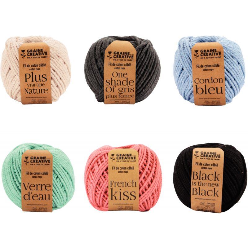Image de  Lot de 6 bobines coton cable coloris assortis 