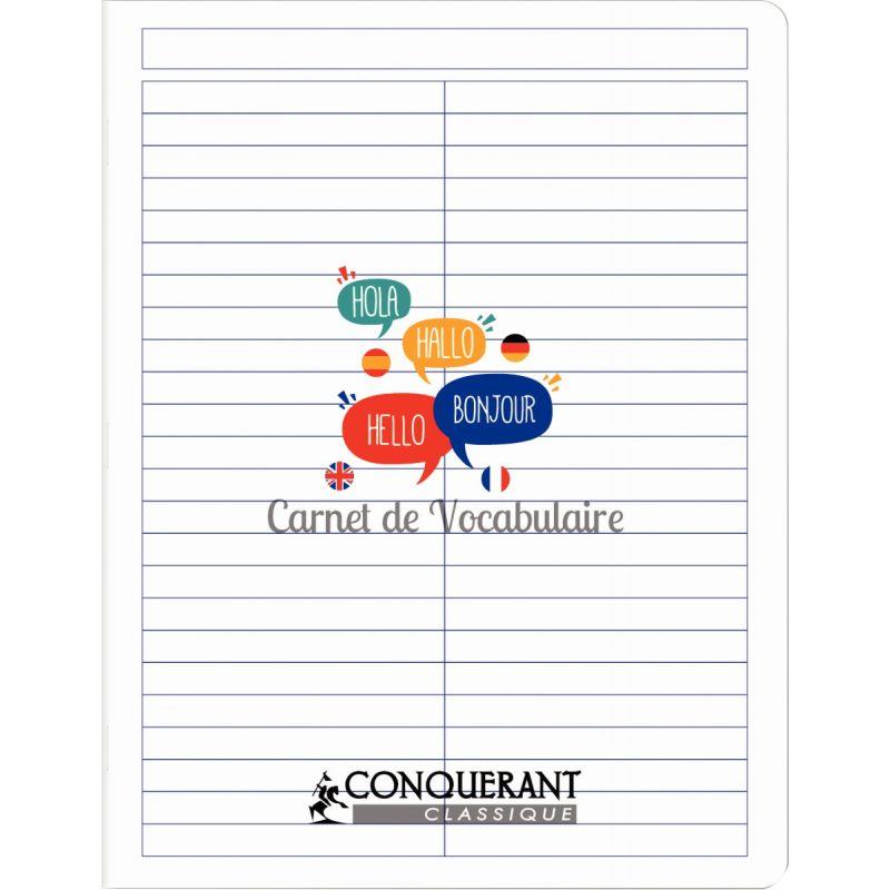 Image de  Carnet de vocabulaire 96 pages CONQUERANT couverture PP, 17x22 cm 