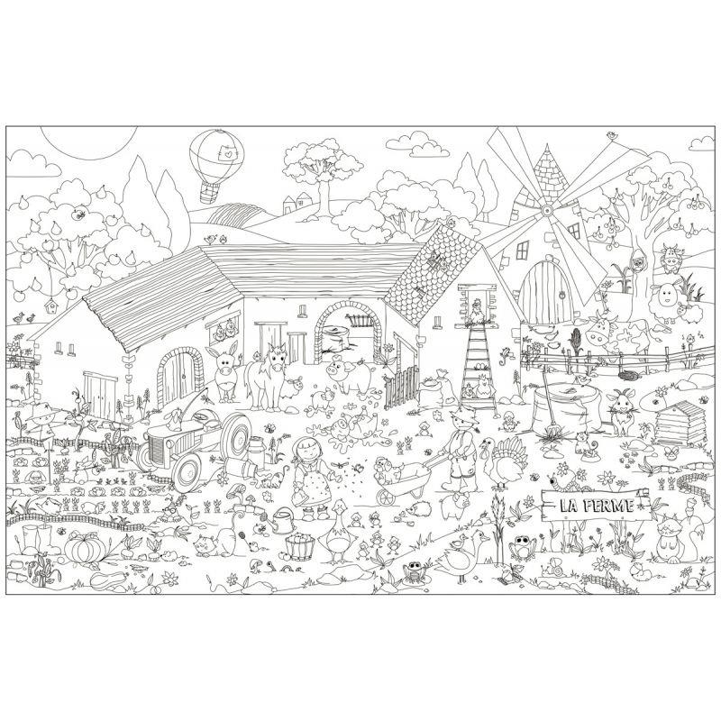 Image de  Coloriage géant la ferme 