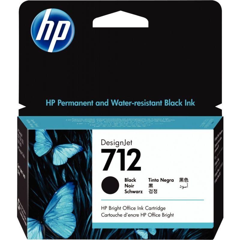 Image de  HP 712 cartouche d''encre noire authentique (3ED70A) 
