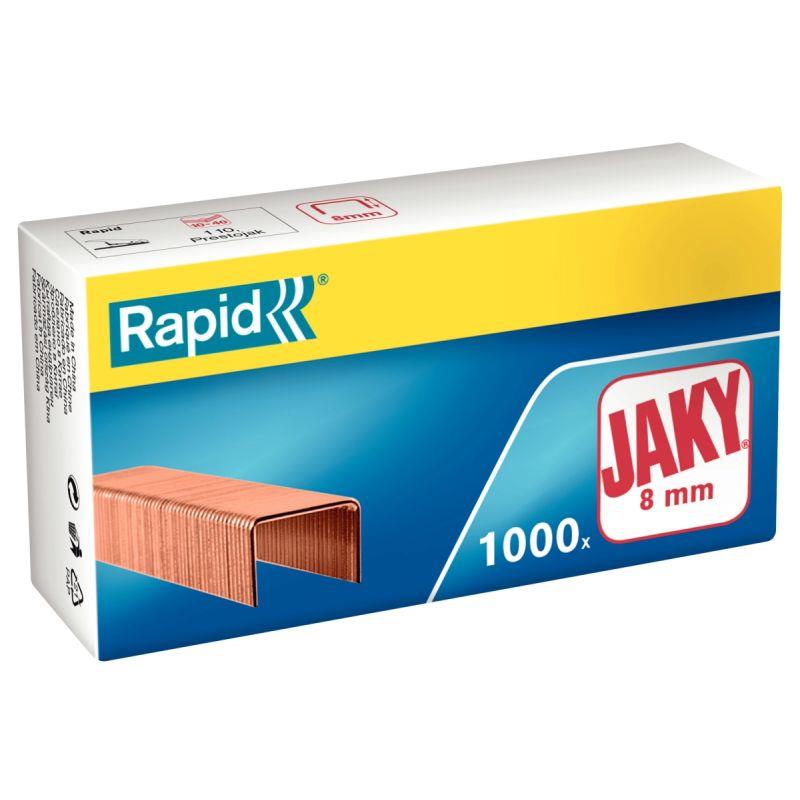 Image de  Boîte de 1 000 agrafes Rapid Jaky 8 cuivrée 