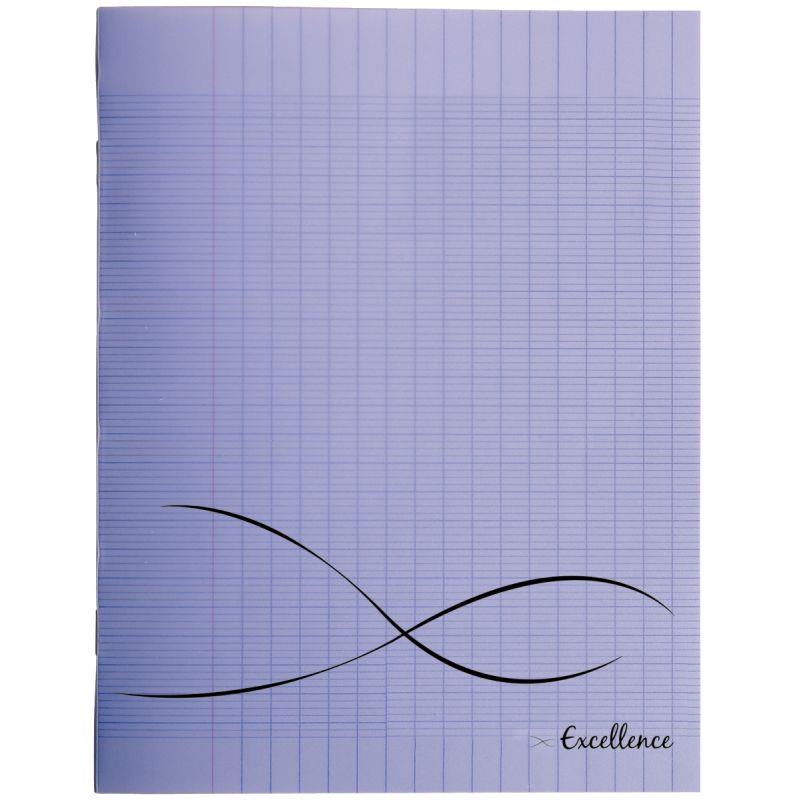 Image de  Piqûre 48 pages EXCELLENCE, format 24x32 cm, seyès, couverture polypropylène violet 