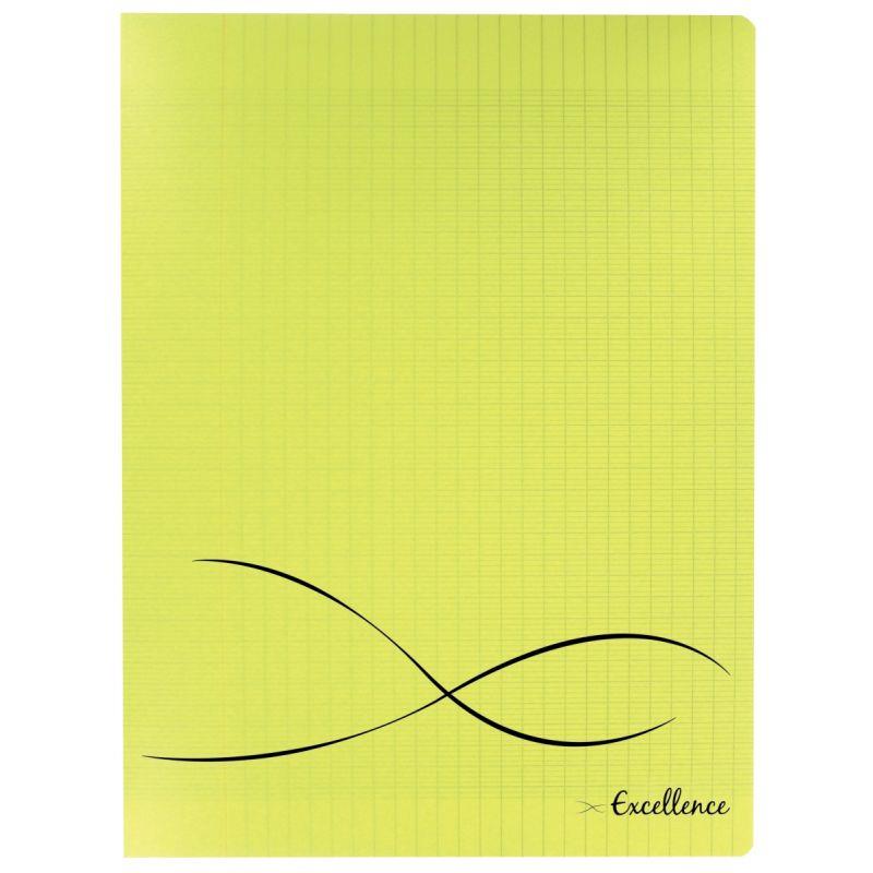 Image de  Piqûre 96 pages EXCELLENCE, format 24x32 cm, seyès, couverture polypropylène jaune 