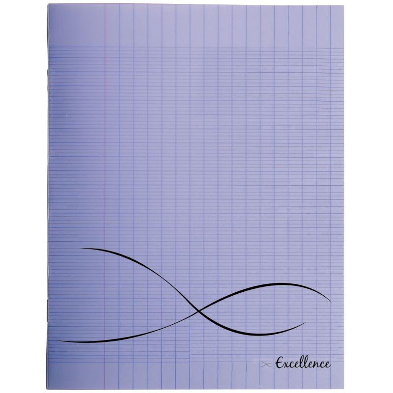 Image de  Piqûre 96 pages EXCELLENCE, format 24x32 cm, seyès, couverture polypropylène violet 