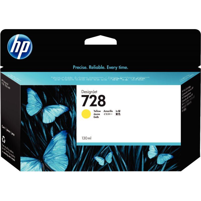 Image de  HP 728 cartouche d''encre jaune grande capacité authentique (F9J65A) 