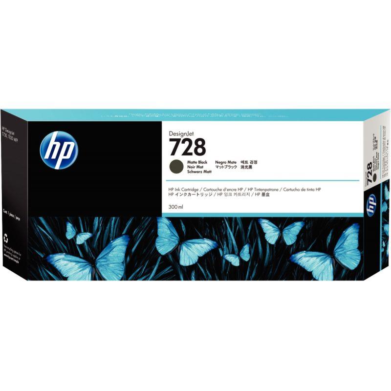 Image de  HP 728 cartouche d''encre noire mat très grande capacité authentique (F9J68A) 