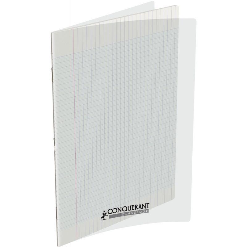 Image de  Piqûre 48 pages CONQUERANT, 24x32 cm, seyès, couv PP incolore 
