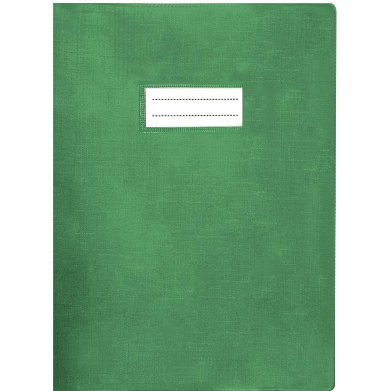Image de  Paquet de 10 protège-cahiers avec rabats épaisseur 22/100ème 21 x 29,7 cm coloris vert 